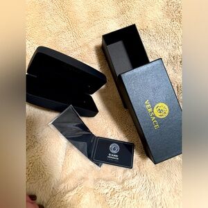 Versace Black Sunglasses Case with Box